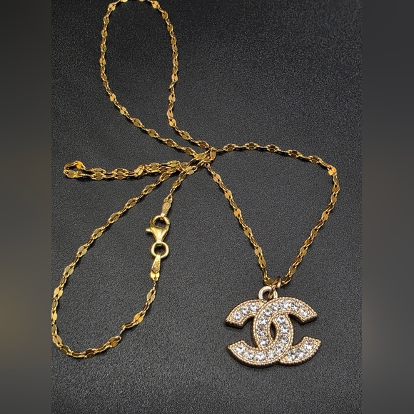 Chanel CC Pendant Necklace – 20” Gold Over S925 - Picture 2 of 4